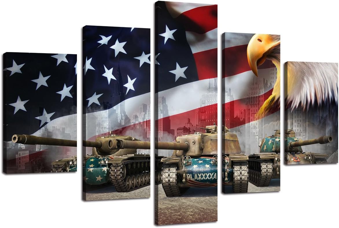 5pcs Framed Canvas Print Wall Art (50''W x 24''H) S6368