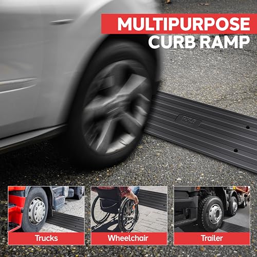 Heavy Duty Rubber Threshold Curb Ramp O50757