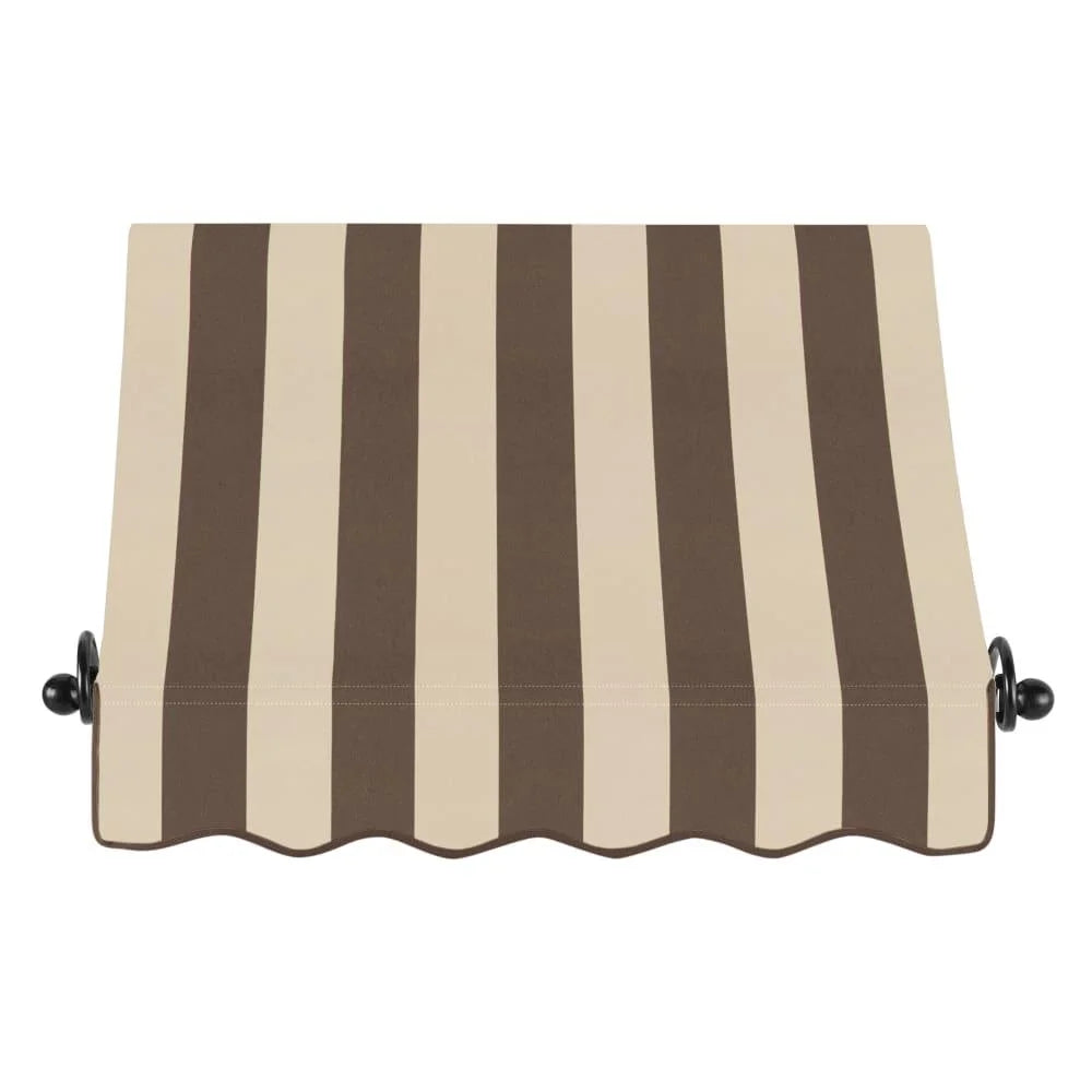 Brown/Tan Stripe Acrylic Fixed Awning W799