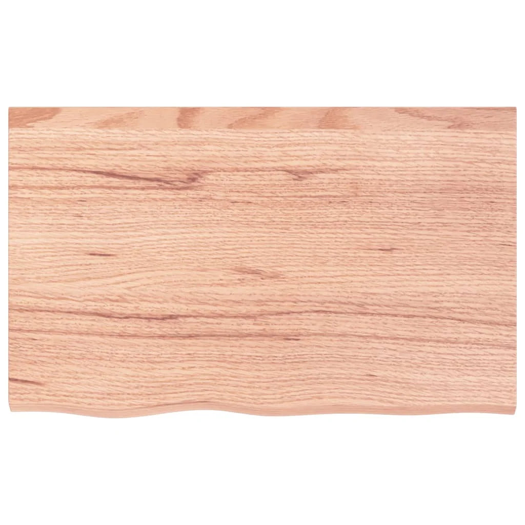 Light Brown Oak Wood Wall Shelf H56548