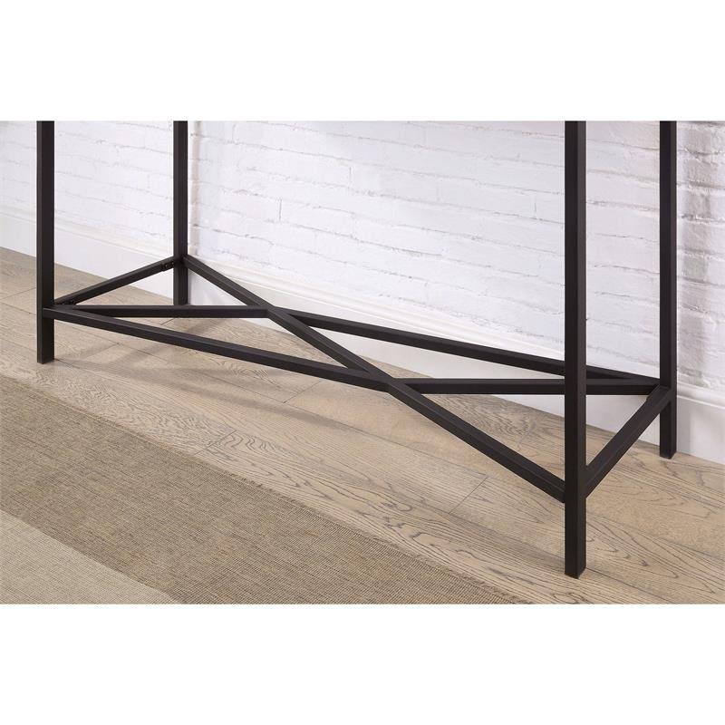 Industrial Metal Console Table in Gray Q79627