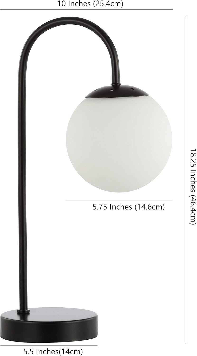 18.25 Iron/Glass Globe LED Lamp U241624