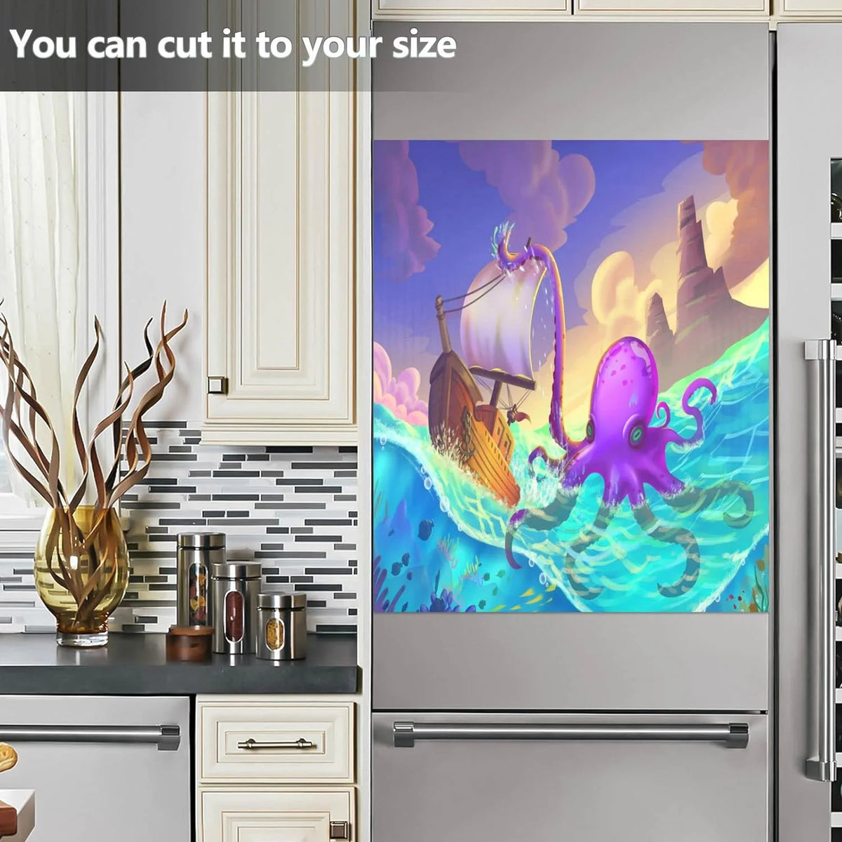 Octopus Tentacles Dishwasher Magnet Sticker 23"x26" X739318