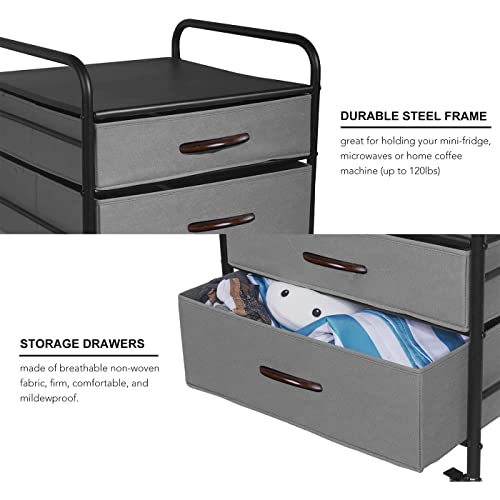 Mini Fridge Stand with 2 Drawer Storage N4849