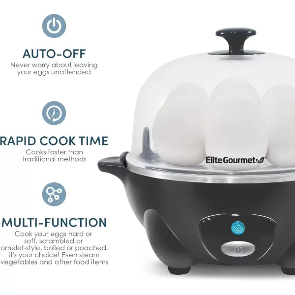 7 Egg Capacity Electric Egg Cooker with Auto Shut-Off G720
