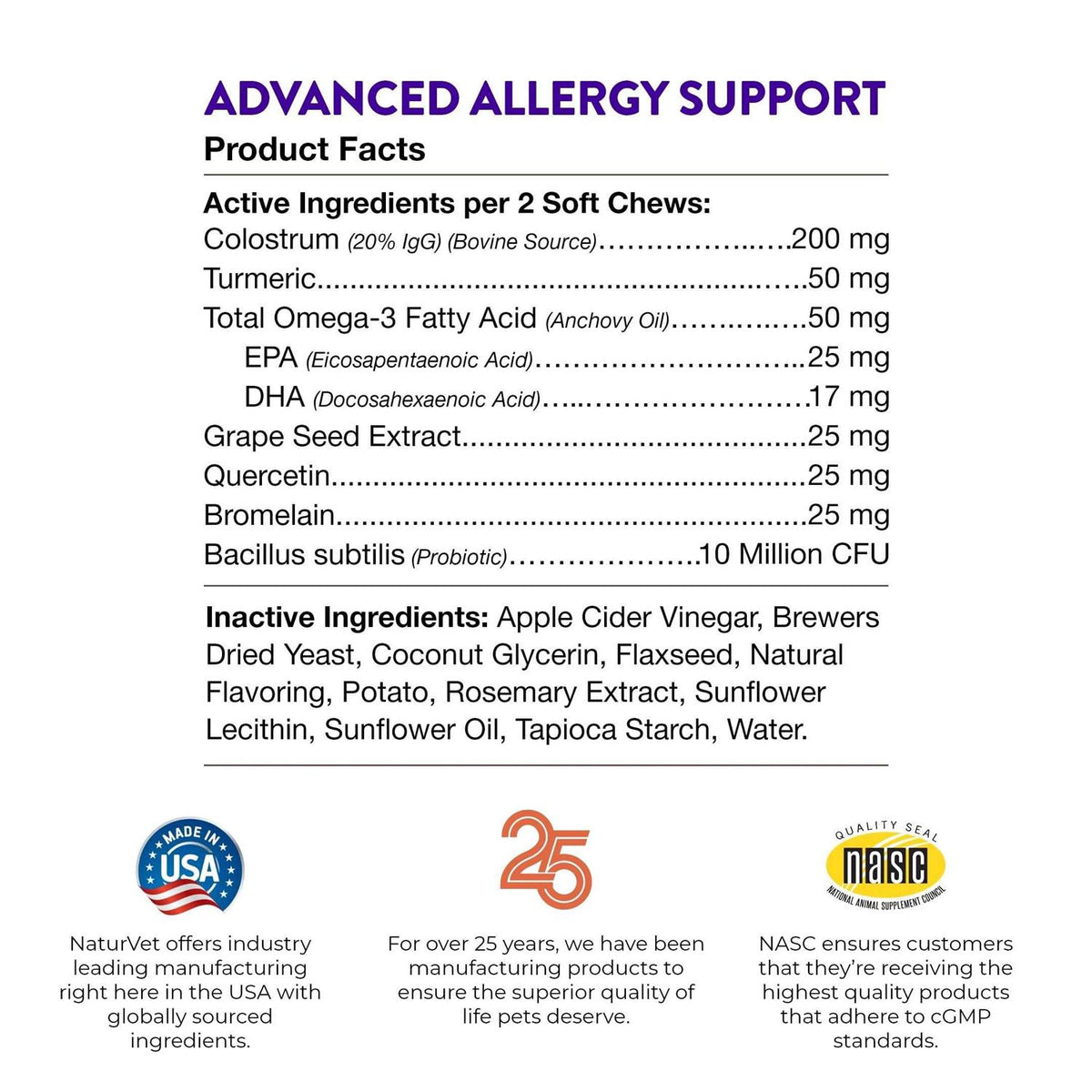 Advanced Allergy Support Soft Chews Q684718