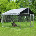 Large Outdoor Dog Kennel with Waterproof Cover and Lock J118189