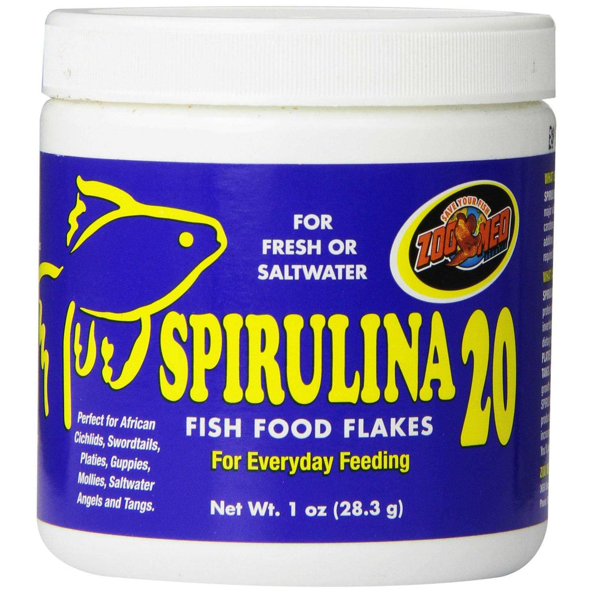 Spirulina 20 Fish Food Flakes Q279