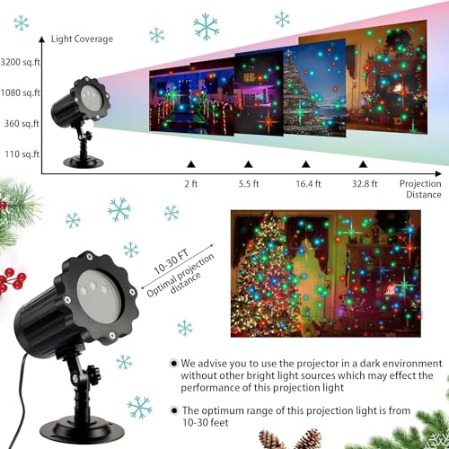 Laser Christmas Lights, 3 Color Laser Light Projector, Water Proof L898381