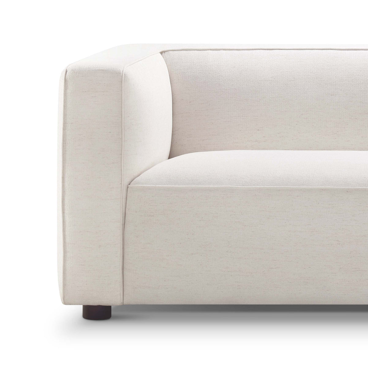 Cream Stain-Resistant Fabric Loveseat F588920