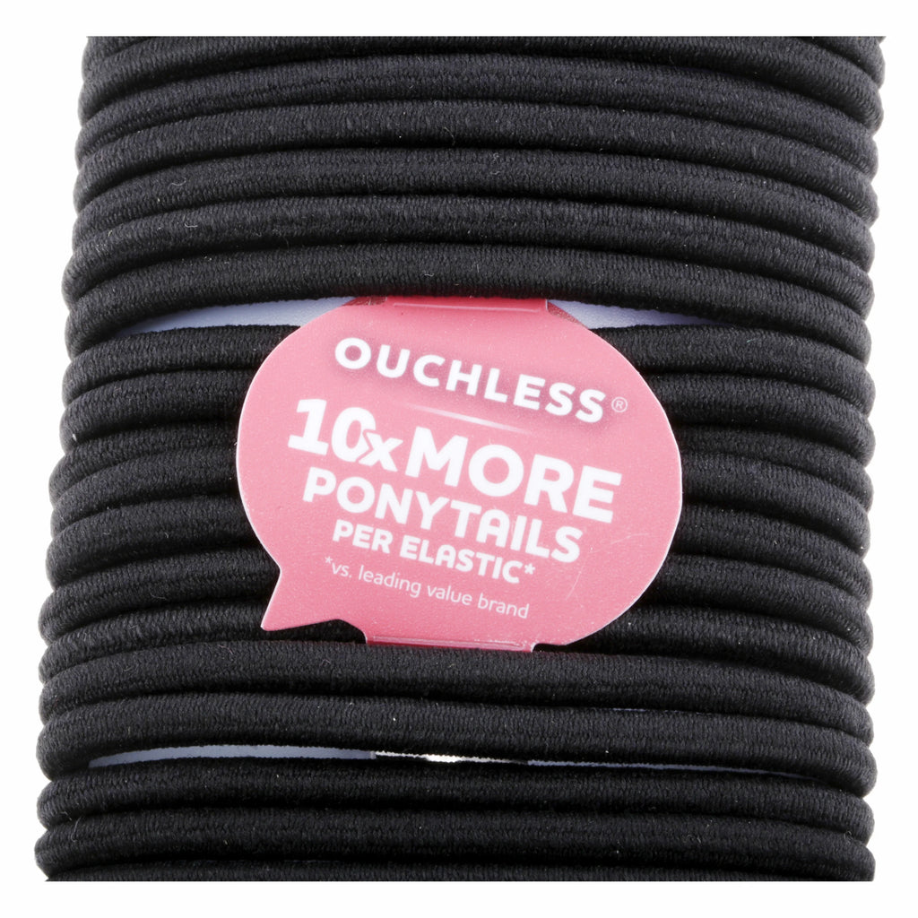 Black Ponytail Holder Elastics Hair Tie, 30 Ct J7408