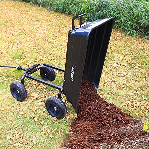 4 Cu.Ft. Poly Yard Dump Cart with 180° Rotating Handle U640976