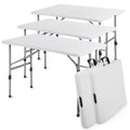 5 Pack 4Ft White Folding Card Table R609701