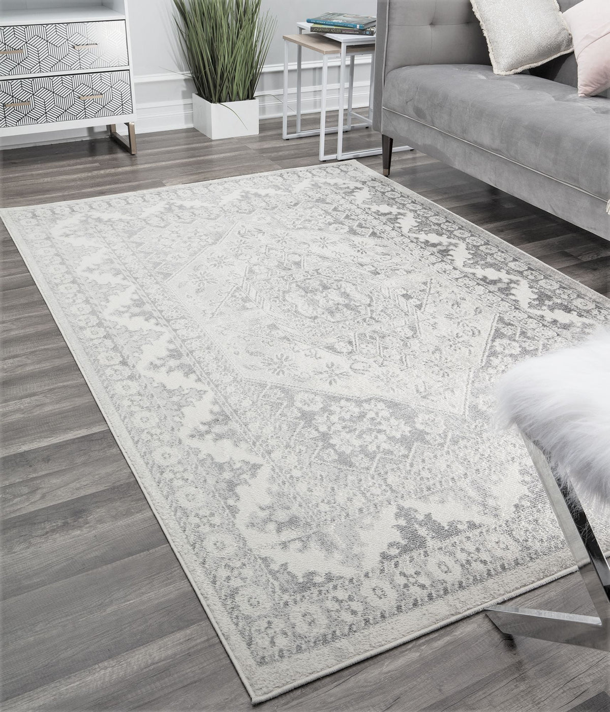 Grey Mist Vintage Transitional Area Rug R58651