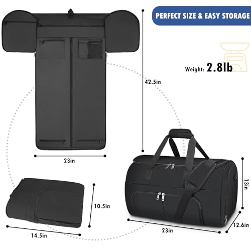 Navy Convertible Garment Bag with Shoe Compartment A2349