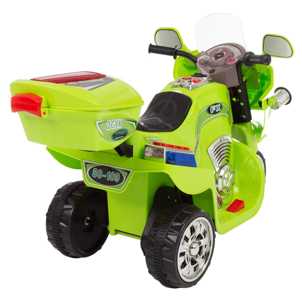 Green 3-Wheel Battery-Powered Electric Motorcycle D43106
