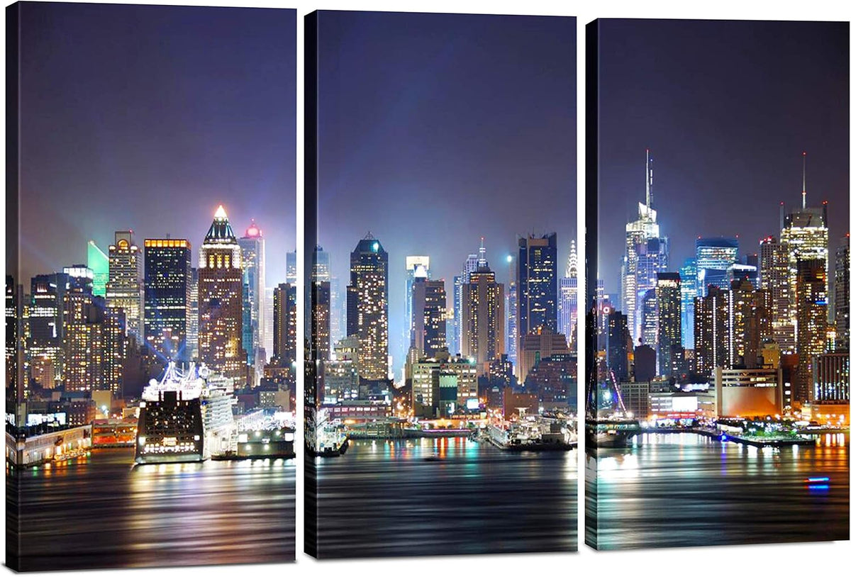 3 Piece Framed Eiffel Tower Canvas Art Multi Panel Split Prints J235