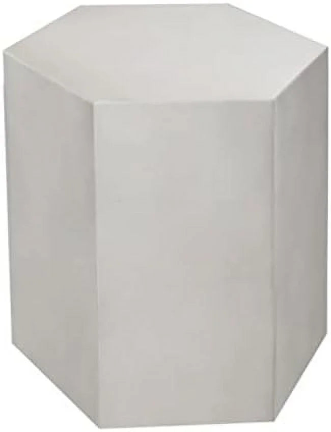 Light Grey Hexagon Concrete Accent Table J798