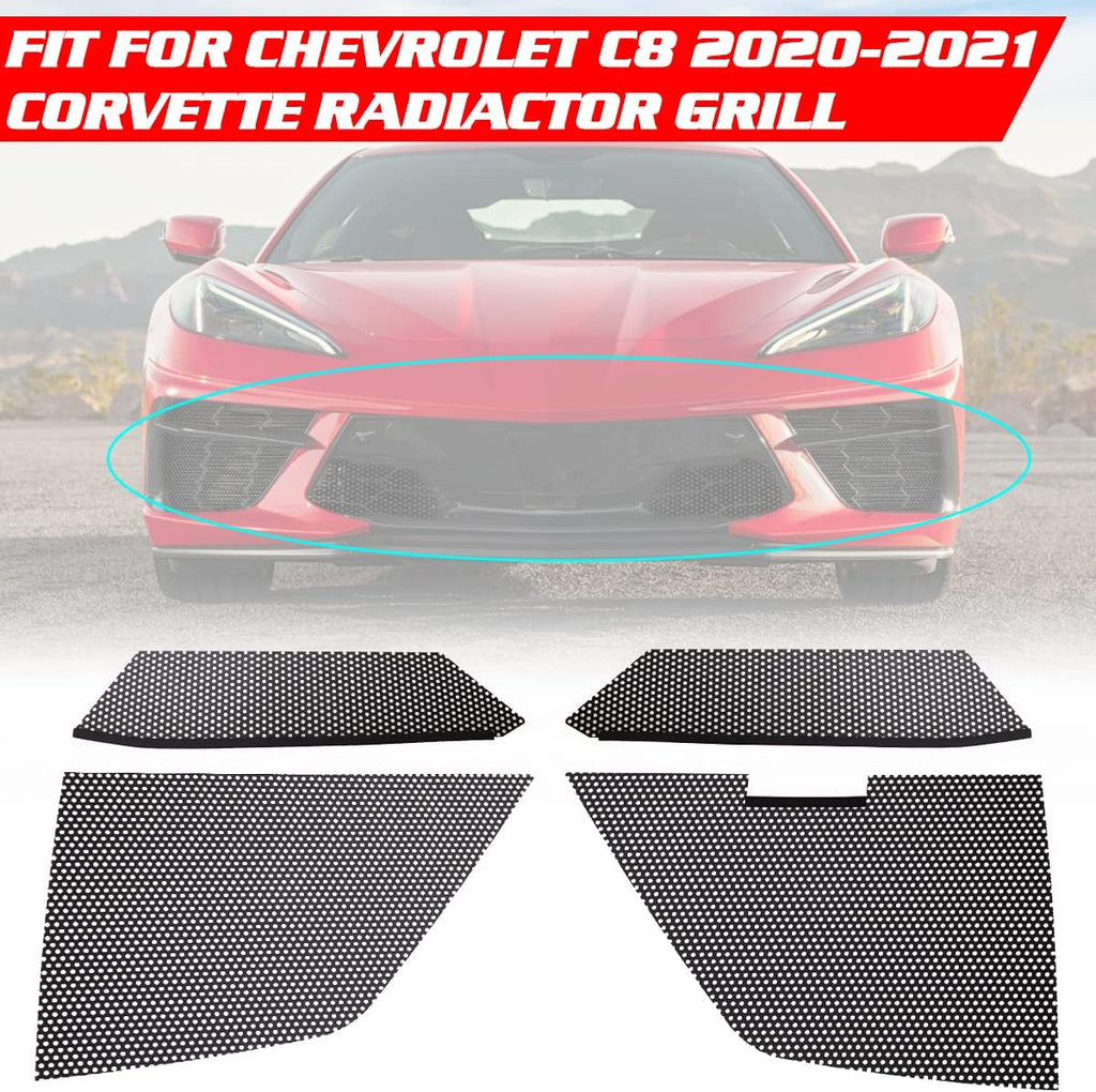 Black Aluminum Car Radiator Grille Vent Set L310