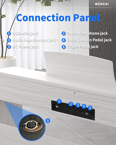 White Full Size Weighted Digital Piano B337919