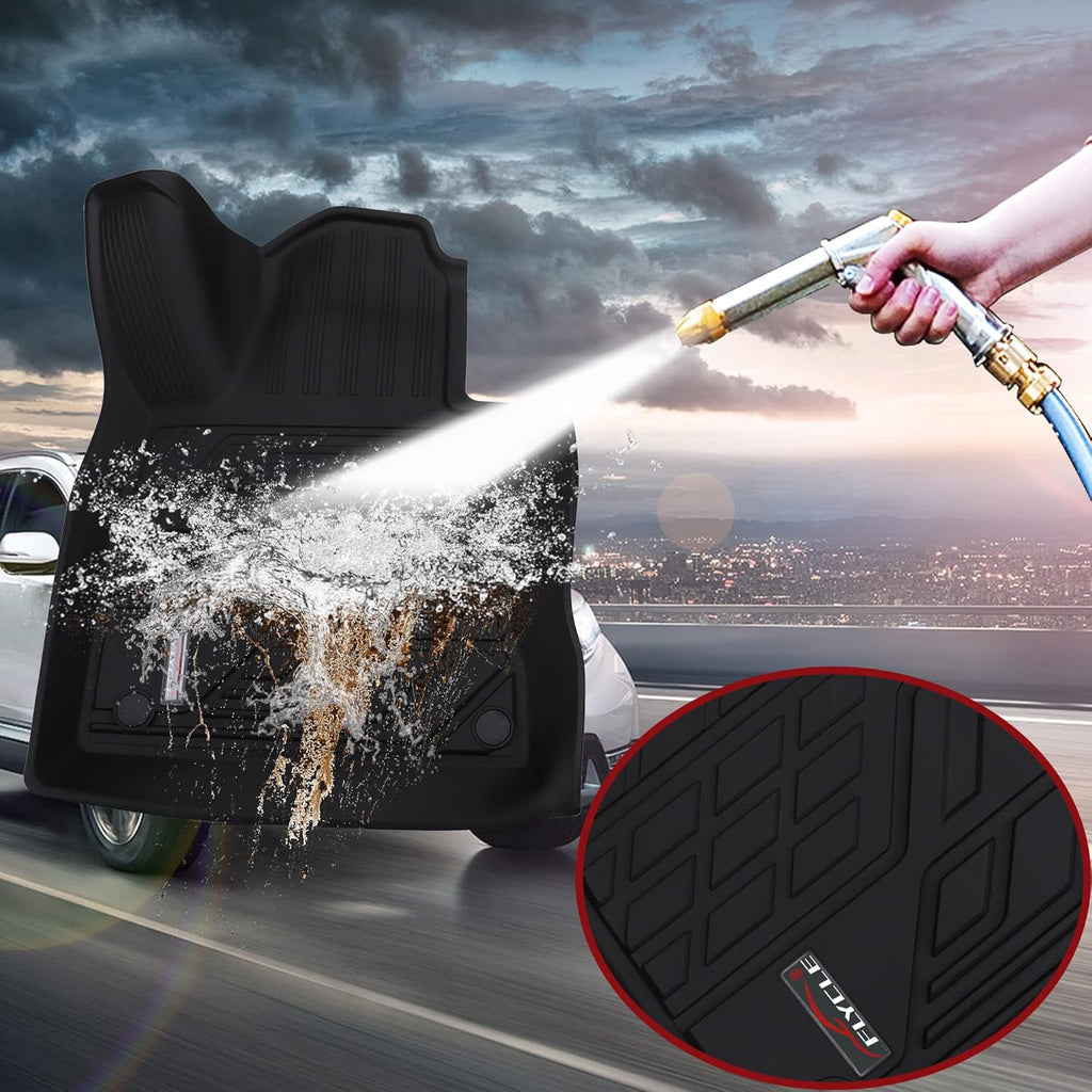 Black TPE All Weather Floor Liners Y502