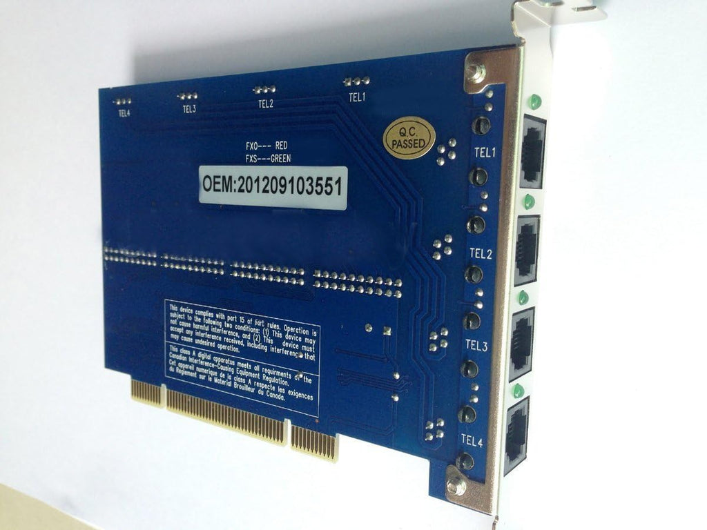 4 Port Analog FXO Card with 4 FXO Modules PCI V323