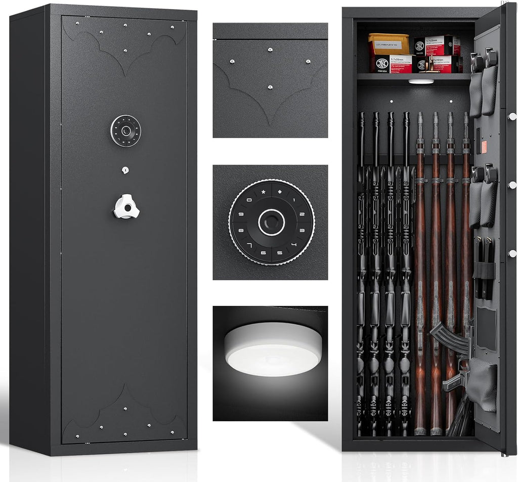 10-12 Gun Safe with Removable Shelf and Gun Rack Z57042