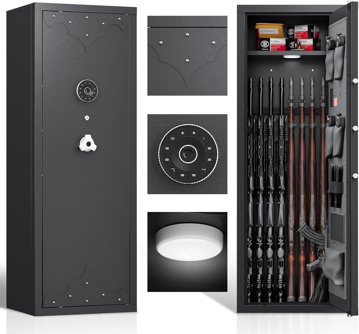 10-12 Gun Safe with Removable Shelf and Gun Rack Z57042