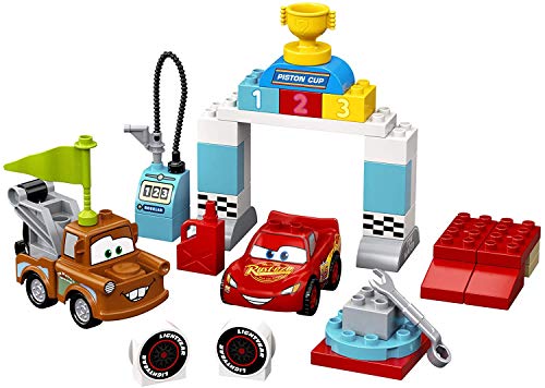 LEGO DUPLO Cars Lightning McQueen's Race Day 10924 Toddler Toy with Lightning McQueen and Mater (42 Pieces) O397