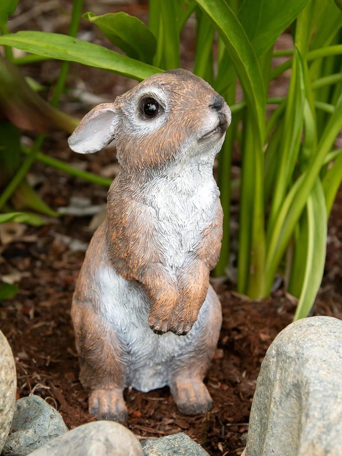 Standing Bunny Statue, Multicolor W227