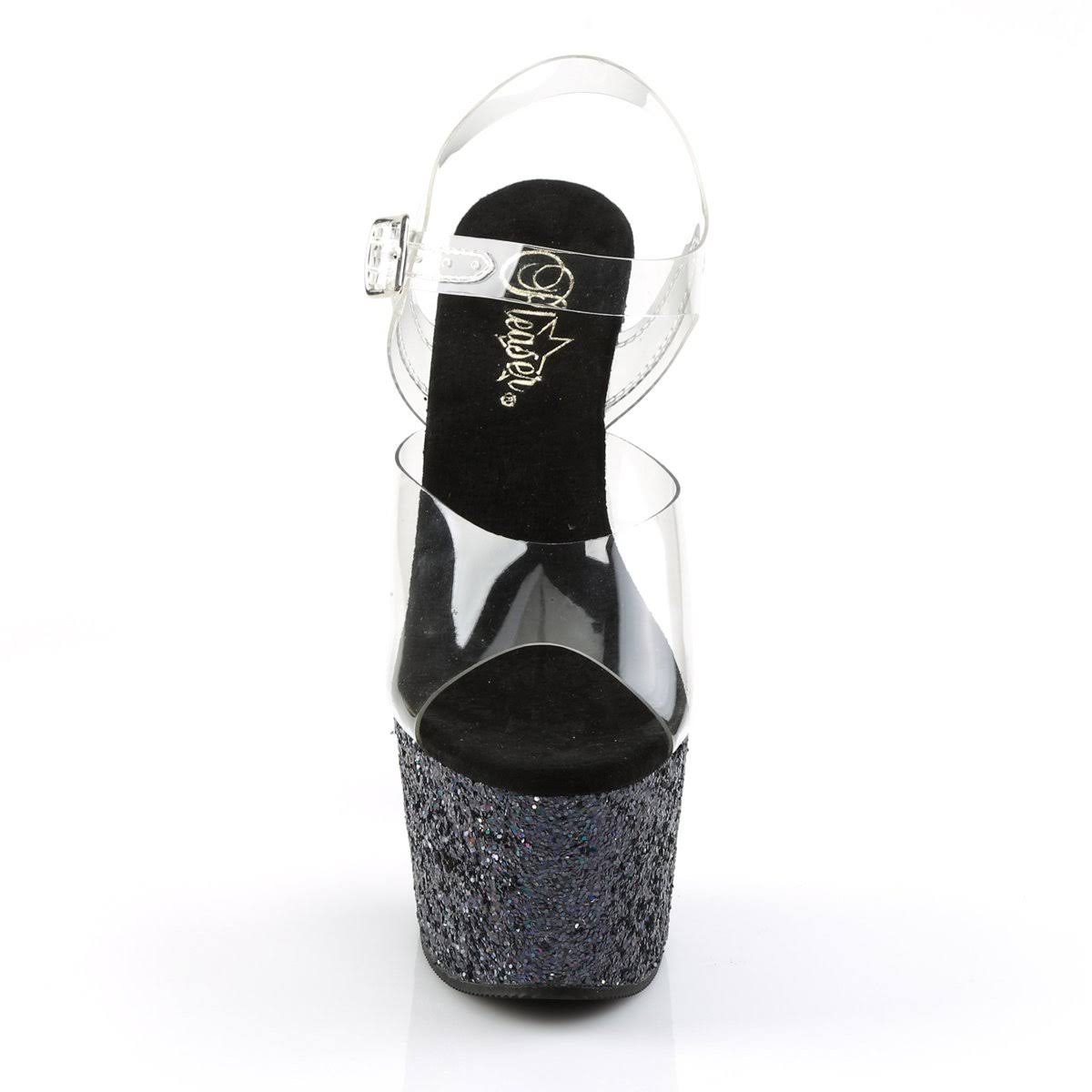Clear Silver Multi Glitter Shoes A7387