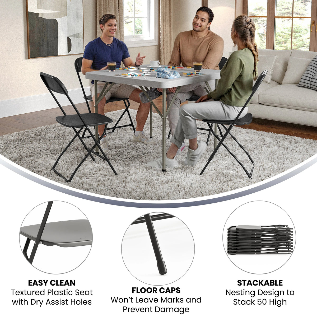 White Plastic Folding Chair 6 Pack H692031