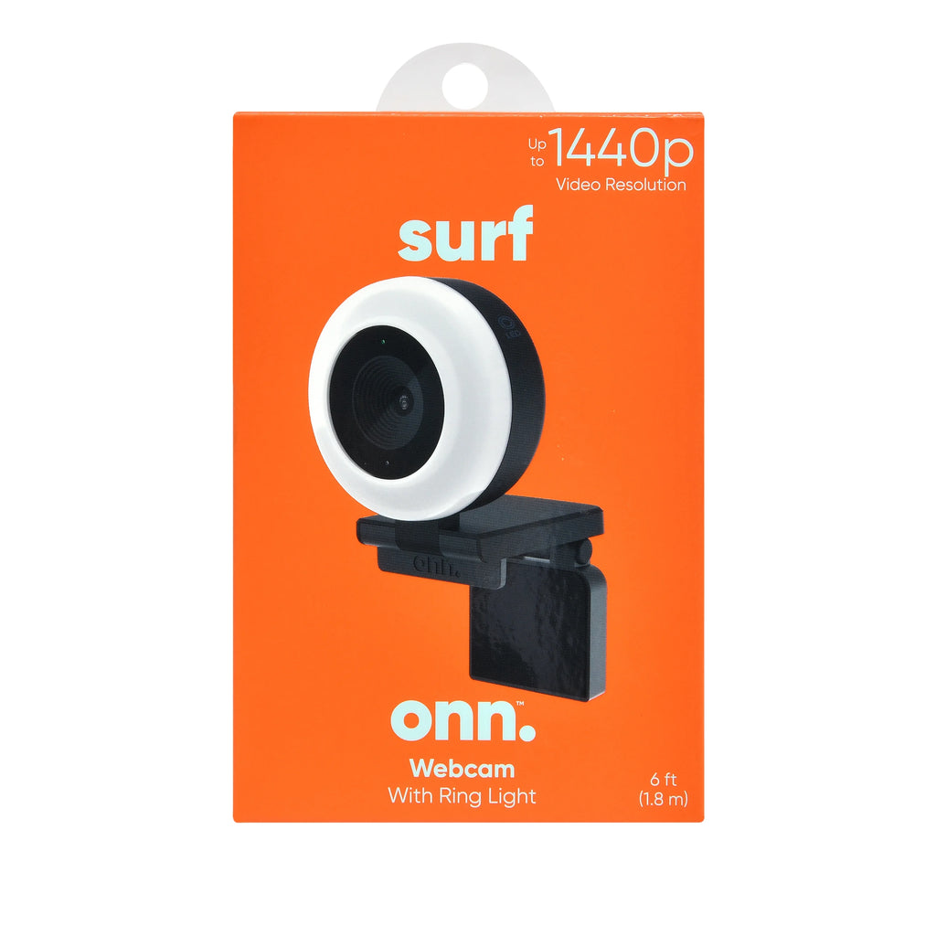 Webcam with Ring Light, Autofocus, Built-in Microphone, White & Black U3231