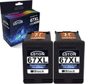 Black Ink Cartridge Pack of 2 O834956