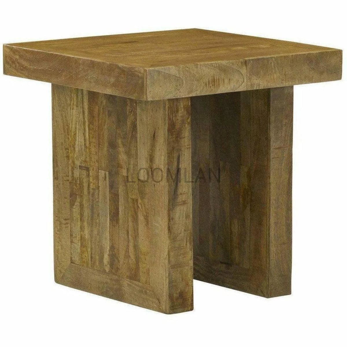 Rustic Reclaimed Wood End Side Table O6757
