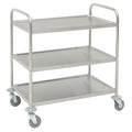 Utility Cart with 3 Shelves Stainless Steel Q838
