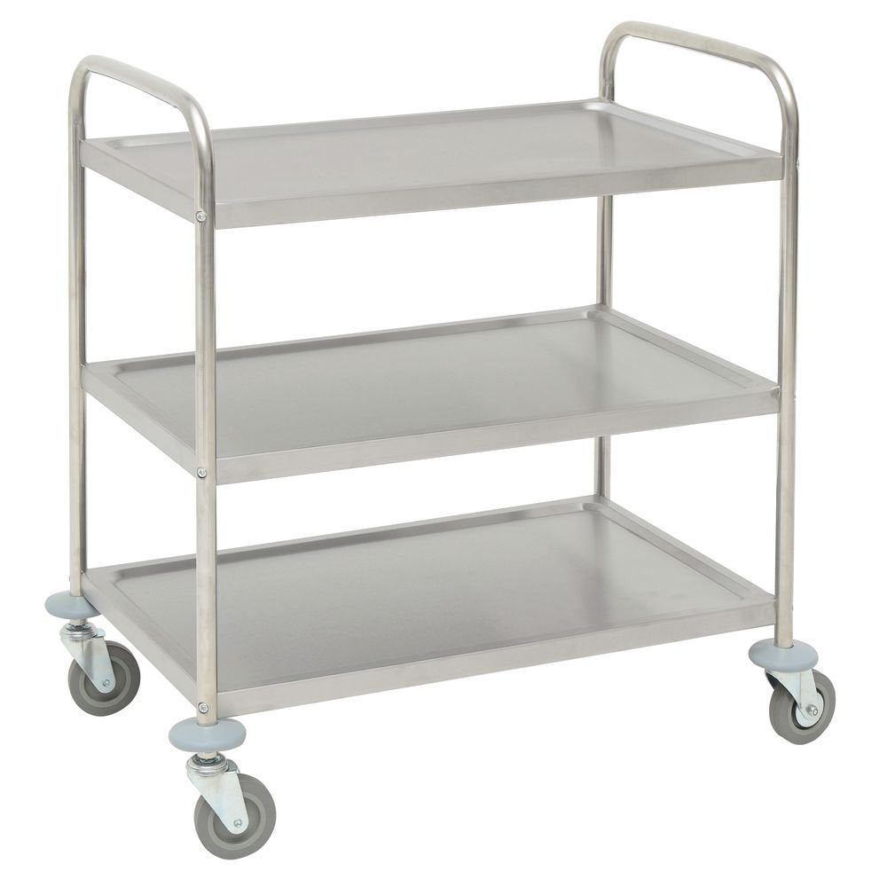 Utility Cart with 3 Shelves Stainless Steel Q838