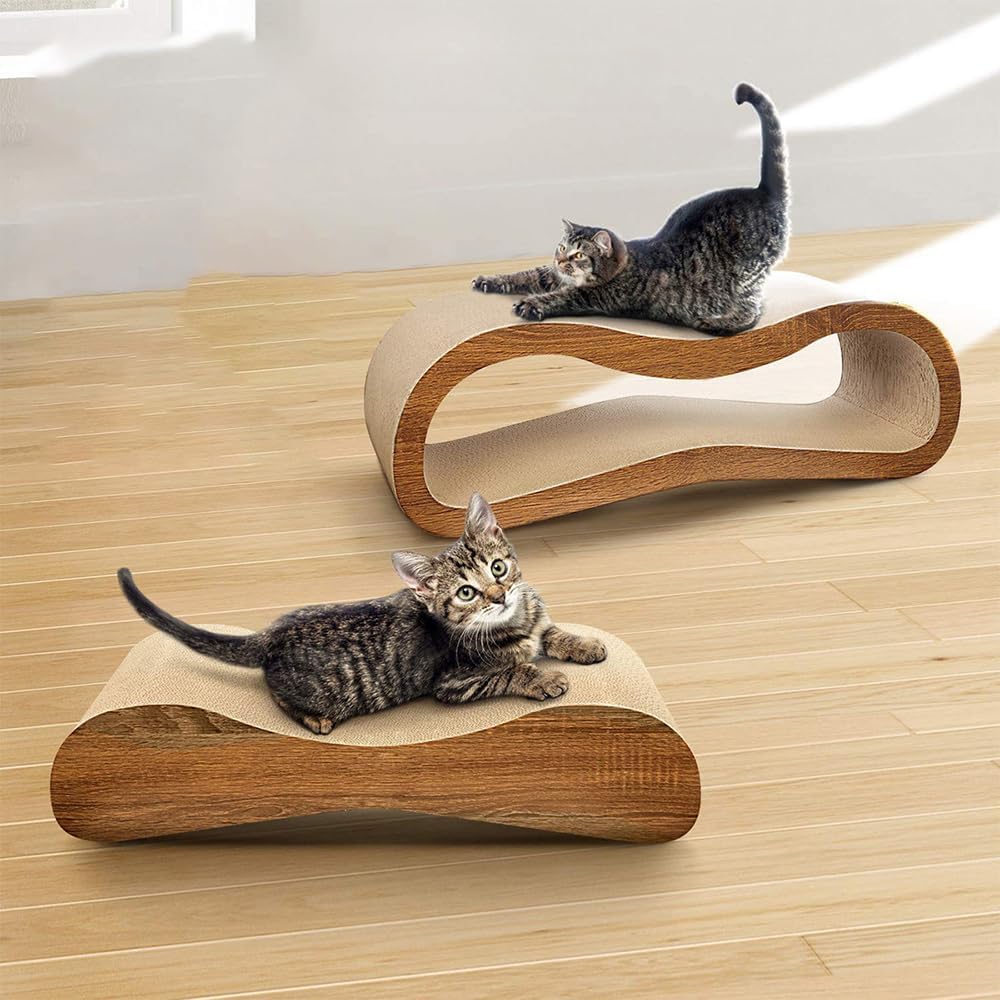Cat Scratcher Cardboard Lounge Bed Scratching Post T654335