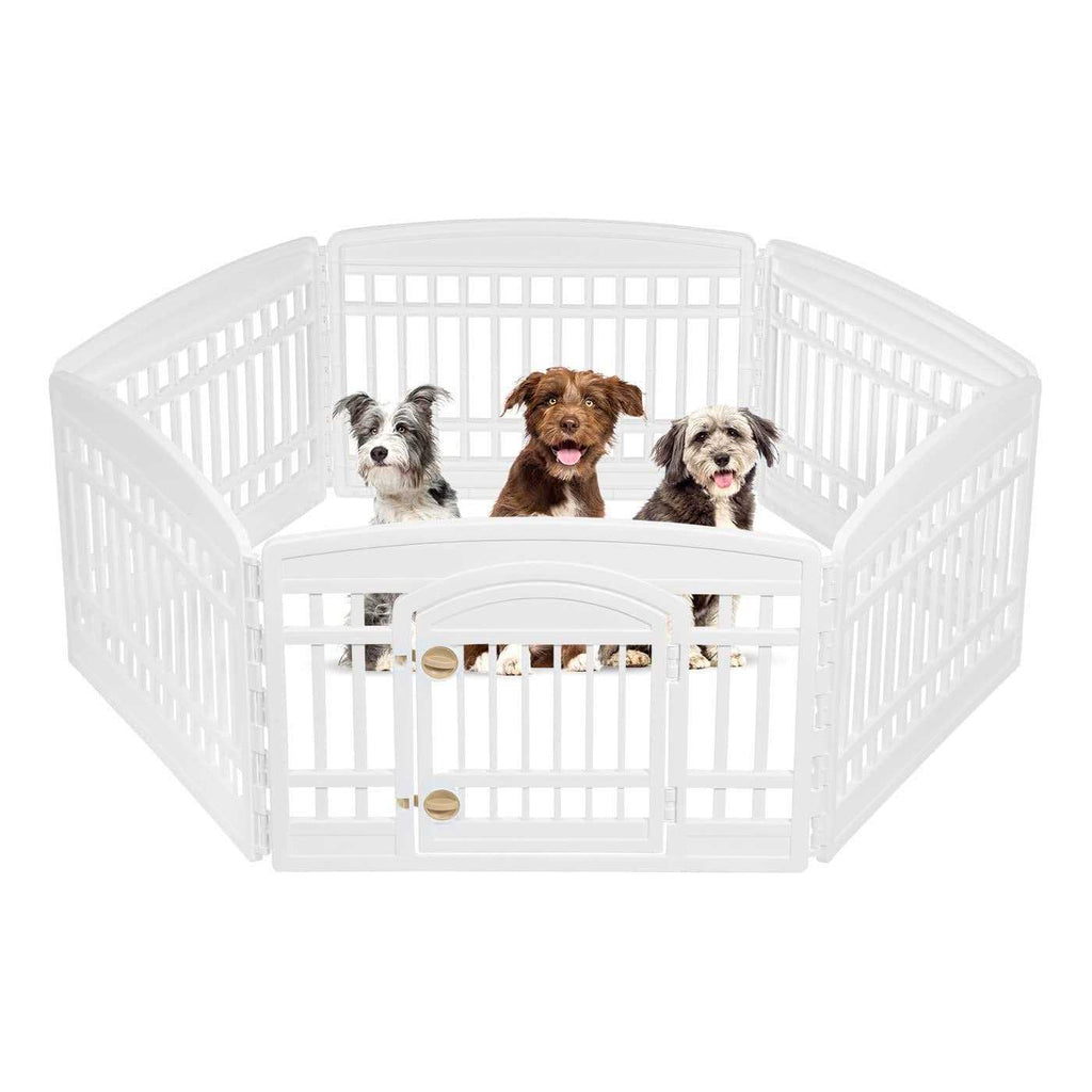 6 Panel Exercise Pet Playpen with Door D510825