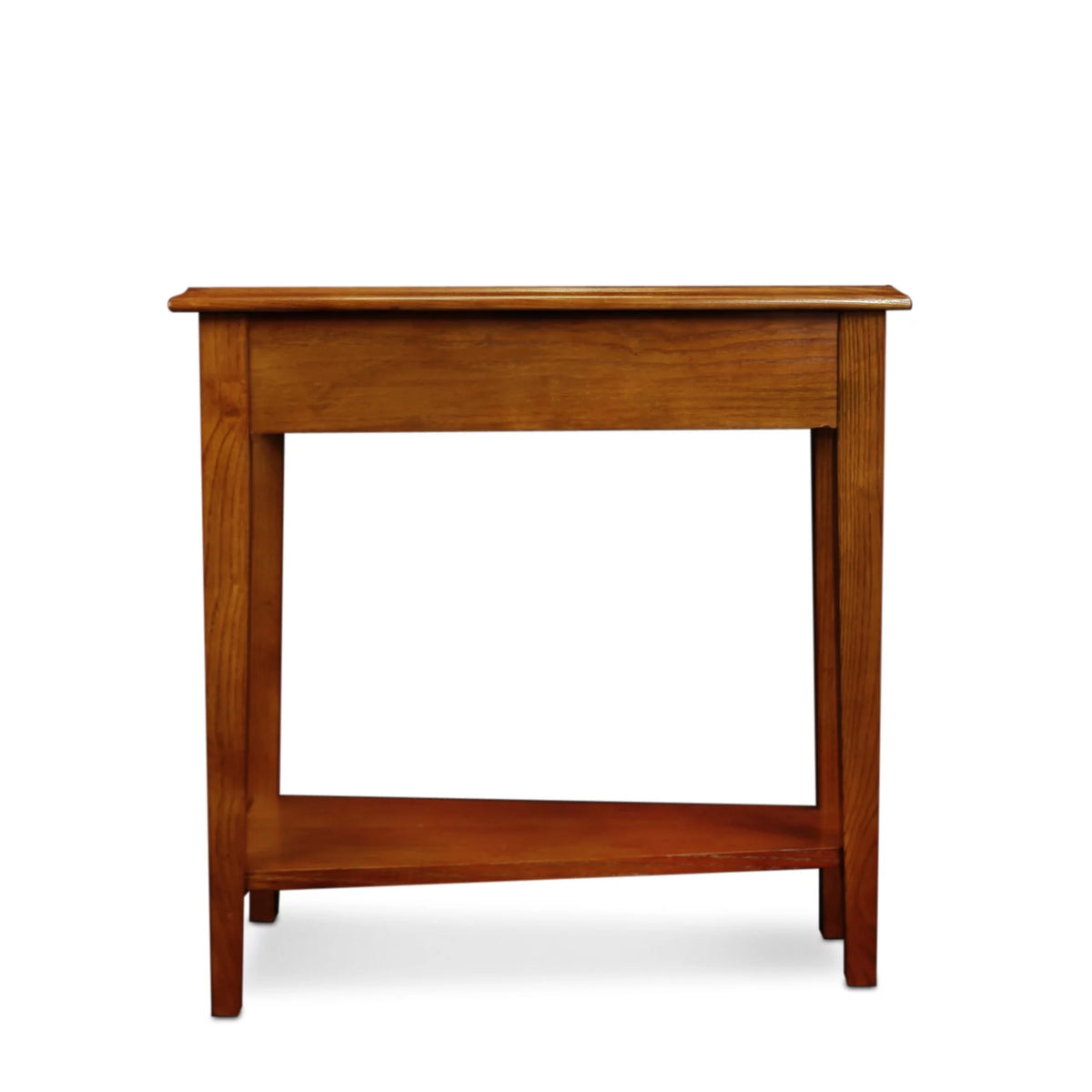 Medium Oak Wedge Table with Shelf Q2753