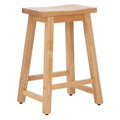 Solid Wood Saddle Bar Stool, Oak D31078