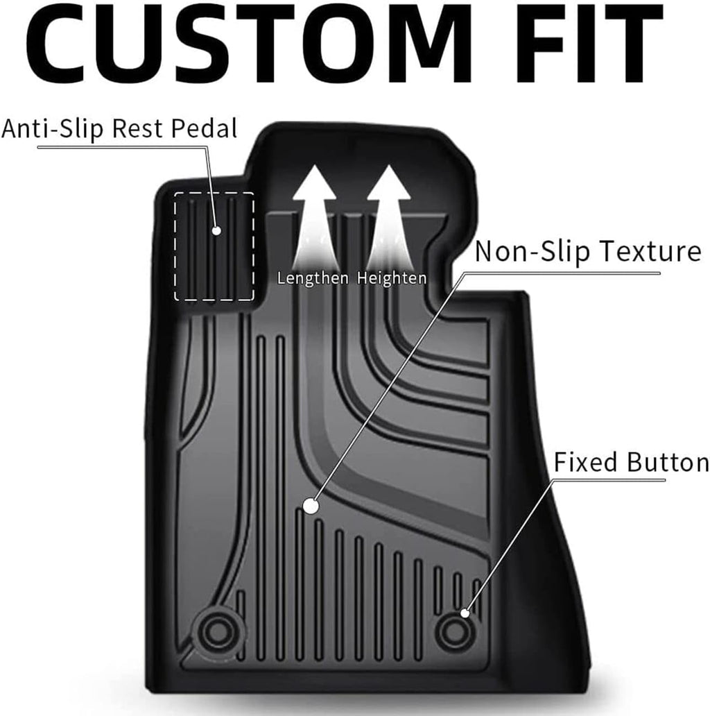 All Weather TPE Car Floor Mats Full Set X85876