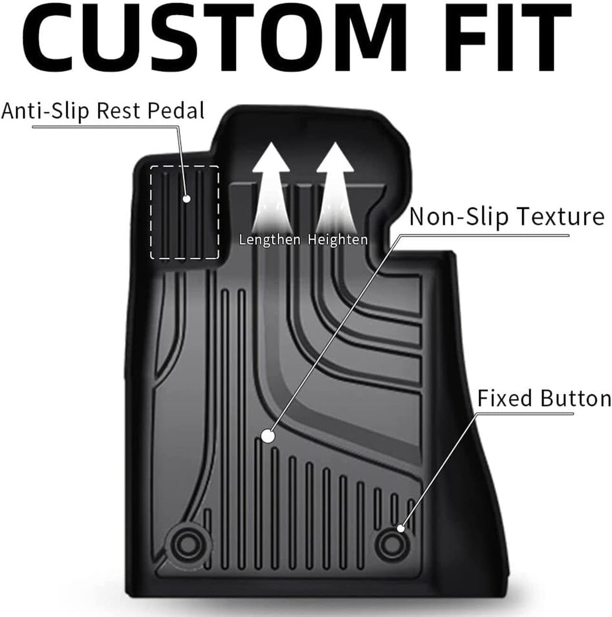 All Weather TPE Car Floor Mats Full Set X85876
