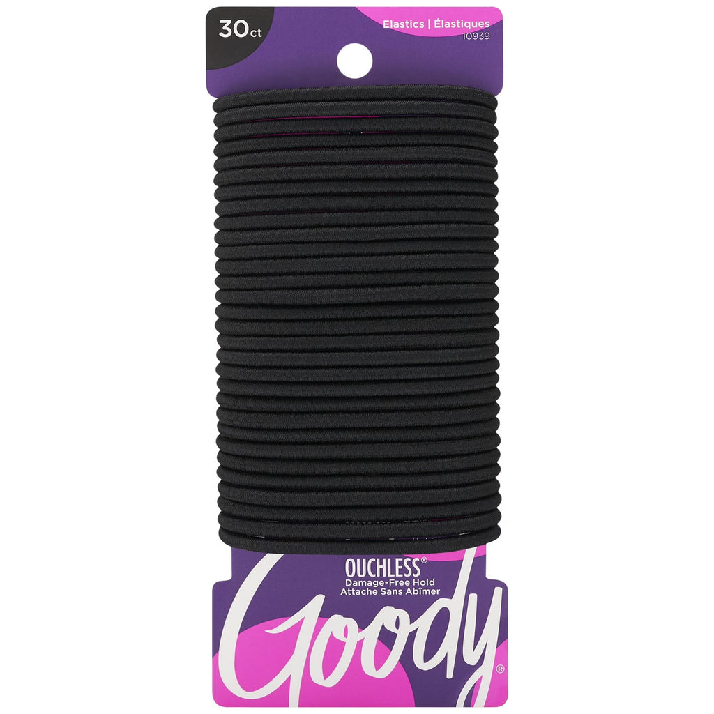 Black Ponytail Holder Elastics Hair Tie, 30 Ct J7408
