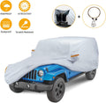 Waterproof Car Cover for 4 Door Wrangler JK with Driver Door Zipper Lock Cable U938