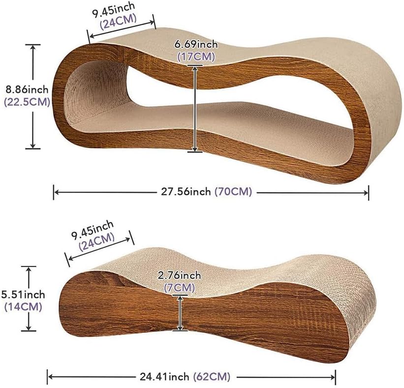 Cat Scratcher Cardboard Lounge Bed Scratching Post T654335