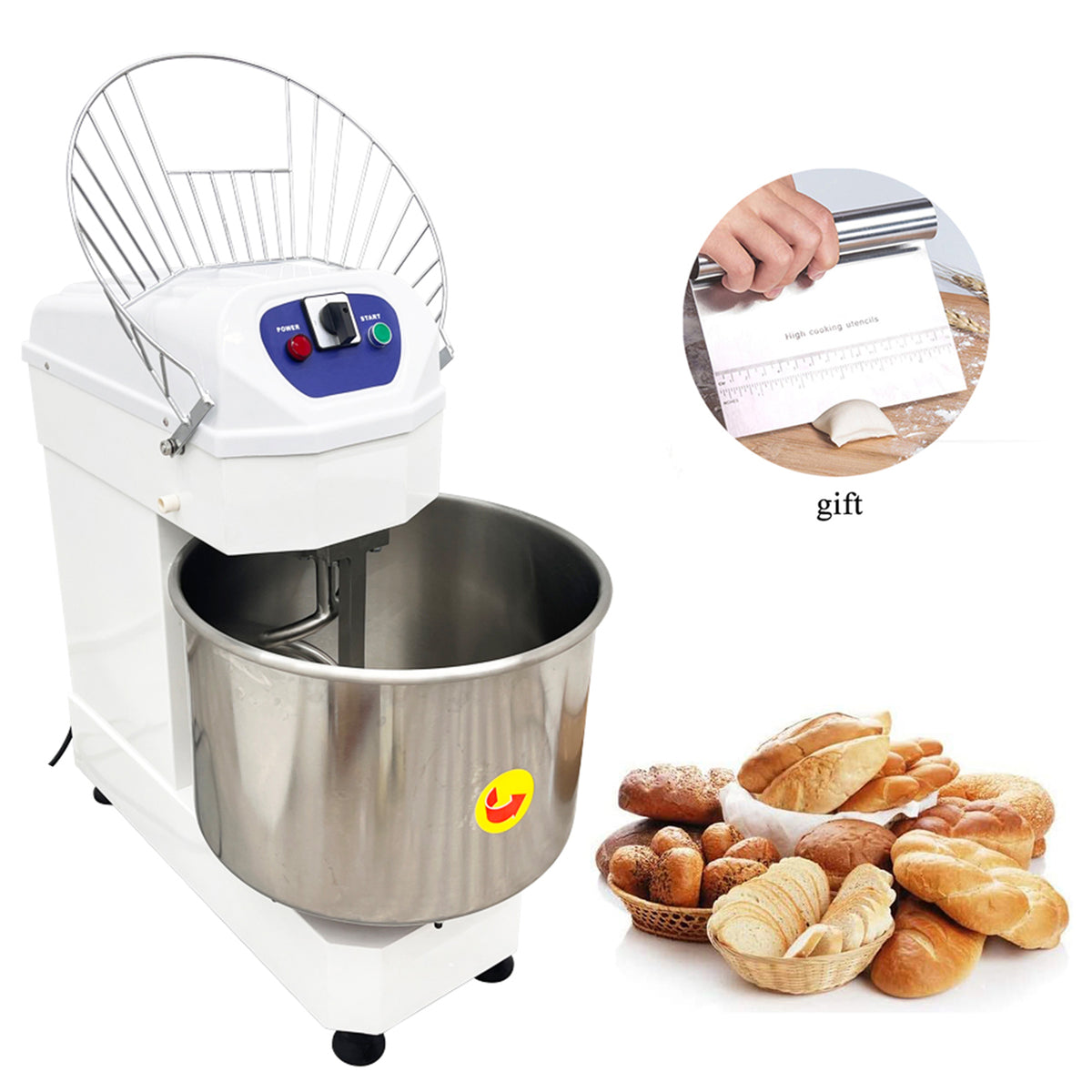 60L Electric Dough Mixer Double Speed Three-Phase Voltage 220V Z79307