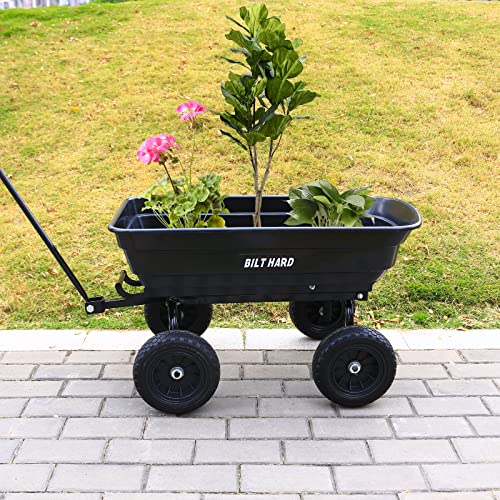 4 Cu.Ft. Poly Yard Dump Cart with 180° Rotating Handle U640976