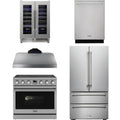 36 Electric Range, Range Hood, Refrigerator, Dishwasher and Wine Cooler N72303
