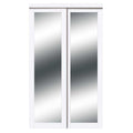 80 in. White Mirror Sliding Closet Door D89538